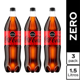 3 x Gaseosa Coca-Cola Sin Azucar 1.5 L
