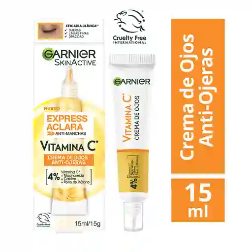 Crema Anti Ojeras Express Aclara Vitamina C 15 mL/15 g