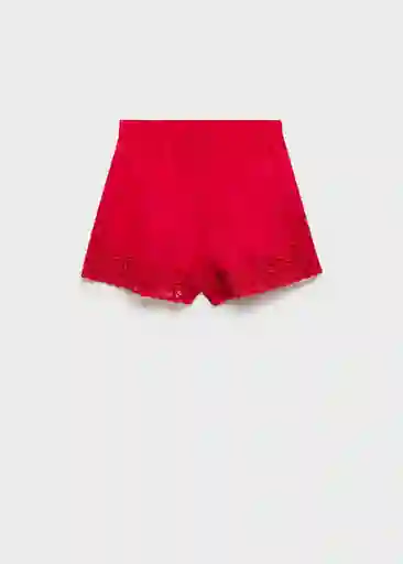 Short Tulipan-H Rojo Talla M Mujer Mango