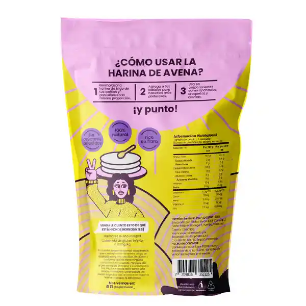 Harina de Avena Sin Gluten Supermundo 250 g