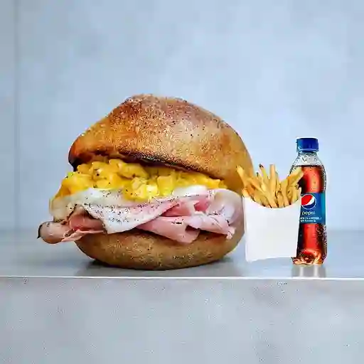 Combo Bun Sandwich Jamon Ahum y Queso