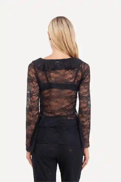 Top Fabiana Negro Talla XS Mercedes Campuzano