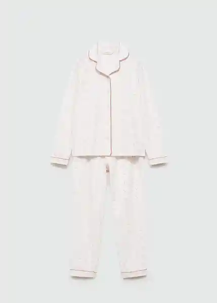 Pijama Evita Offwhite Talla 06 Niñas Mango