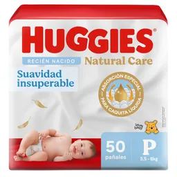 Pañales Huggies Natural Care P 50 Unidades