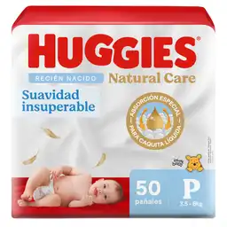 Pañales Huggies Natural Care P 50 Unidades