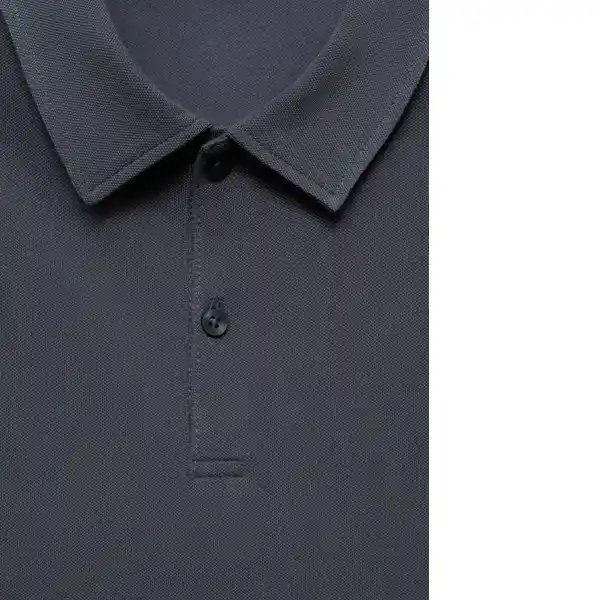 Camisa Polo Ezequi-i Ceniza Talla M Hombre Mango