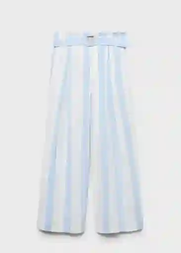 Pantalón Dulce Celeste Talla 36 Mujer Mango