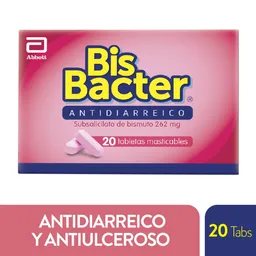 Bisbacter Antidiarreico (262 mg) Tabletas Masticables