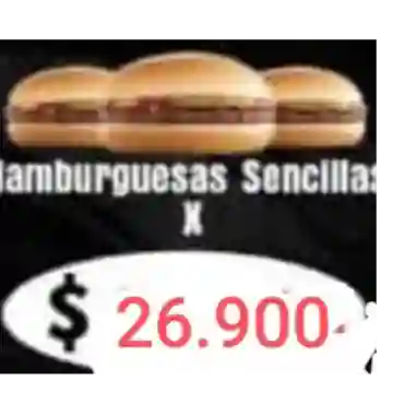 3 Hamburguesas Sencillas