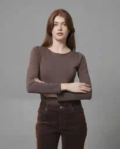 Camiseta Mujer Café Talla L 209G016_CAF191121 Rifle