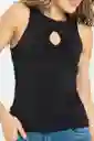 Top Vinyles Color Negro Talla M Ragged