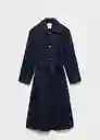 Abrigo Trench Amelia Tejano Soft Talla M Mujer Mango