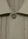 Camisa Onda Khaki Talla M Hombre Mango