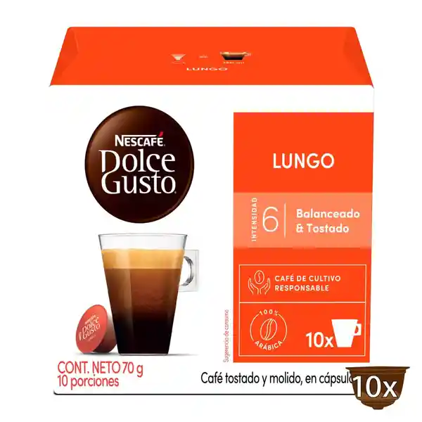 Cápsulas de Café NESCAFÉ DOLCE GUSTO Lungo 70 g