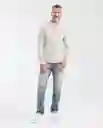Camiseta Long Sleeve Masculino Beige Pomez Claro T L Chevignon