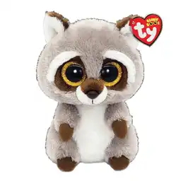 Ty Peluche Beanie Boos Oakie Mapache Gris