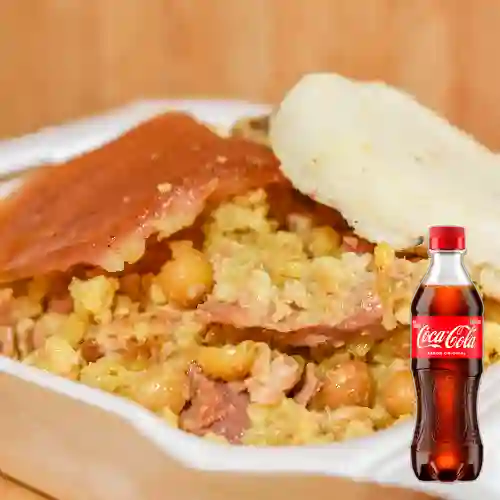 Combo Lechona Porción + Coca Cola Original 400 ml