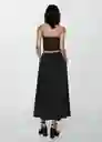 Falda Creta Negro Talla XS Mujer Mango