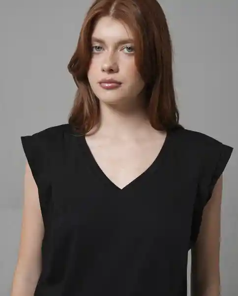 Camiseta Mujer Negro Talla M 209G107_NEG194007 Rifle