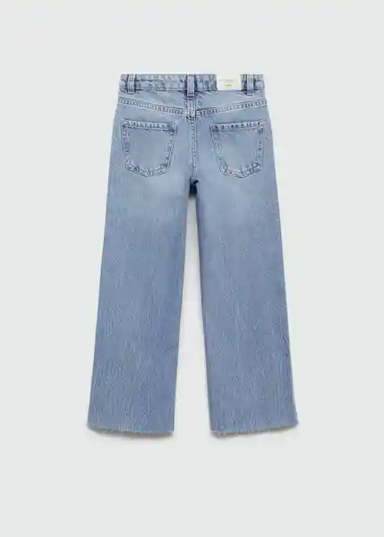 Jean Wide7 Tejano Claro Talla 10 Niñas Mango