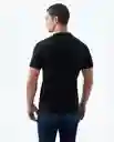Camiseta Hombre Negro Talla M 800G002_NEG194007 Americanino