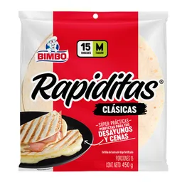 Tortillas Bimbo Rapiditas Clásicas 15p 450g