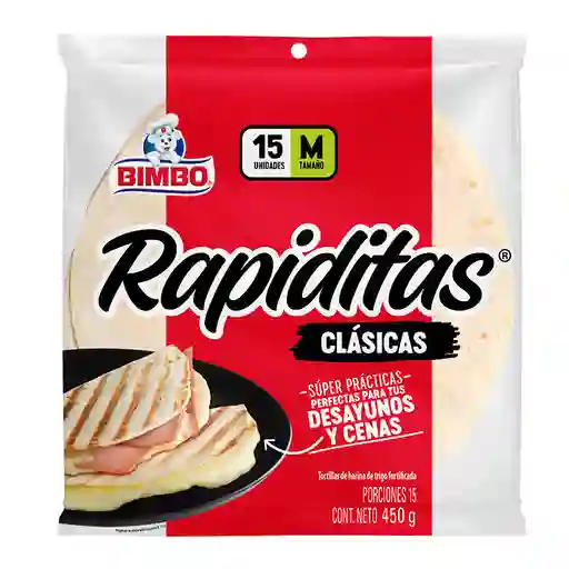 Tortillas Bimbo Rapiditas Clásicas 15p 450g