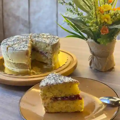Torta de naranja con amapola