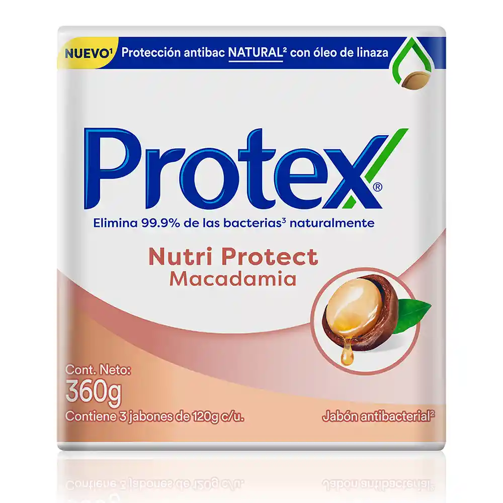 Protex Jabón en Barra Antibacterial Nutri Protect Macadamia