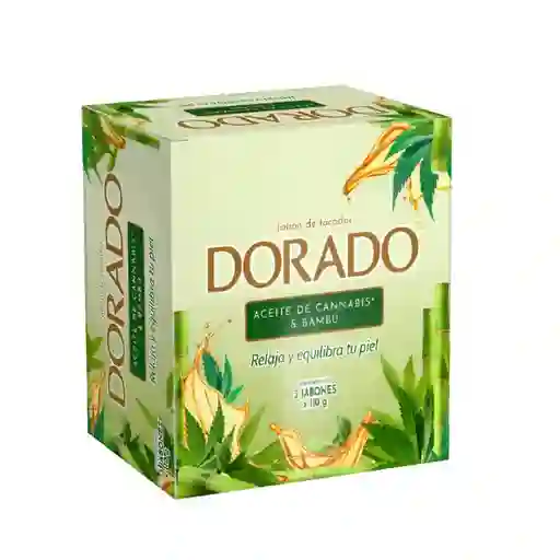 Dorado Jabón de Tocador Aceite de Cannabis y Bambú