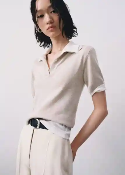 Pantalón Carlos Crudo Talla 44 Mujer Mango