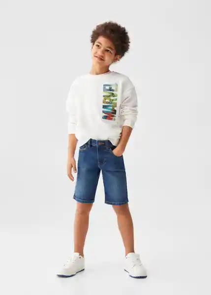 Buzo Sudadera Fusion Offwhite Talla 12 Niños Mango