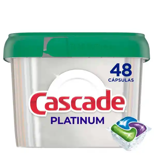 Detergente Para Lavaplatos Cascade Platinum 48 Cápsulas