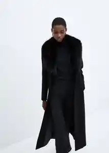 Abrigo Dolce Negro Talla XL Mujer Mango