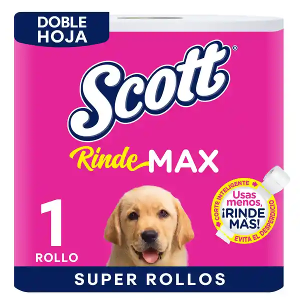 Papel Higiénico Scott Rindemax Doble Hoja 1 Rollo
