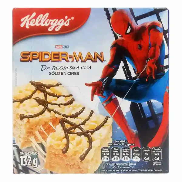 Kelloggs Barra Arroz Inflado Spiderman