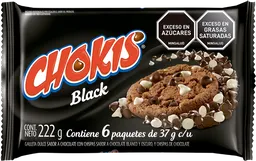 Chokis Galletas Black Con Chispas de Chocolate Oscuro 37 g