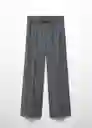 Pantalón Lazy Gris Medio Vigoré Talla 28 Mujer Mango