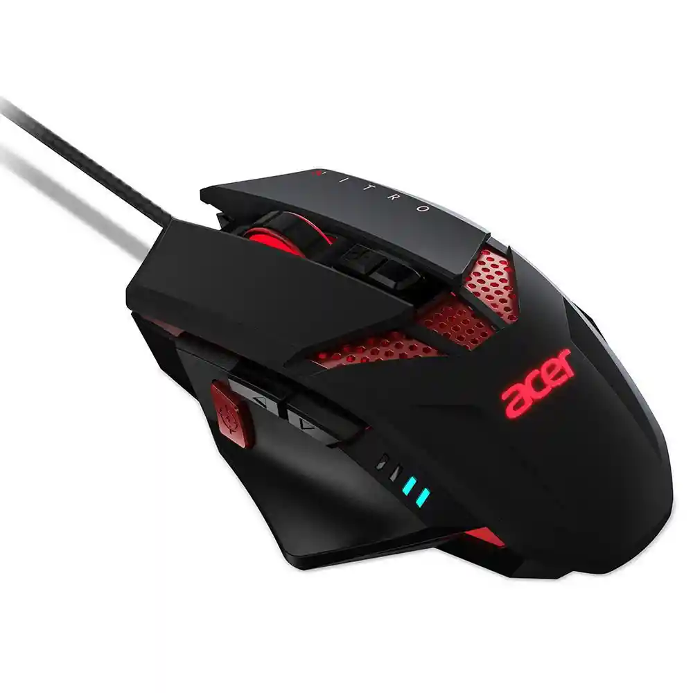 Acer Mouse Alámbrico Nitro Gamer Color Negro con Rojo