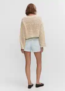 Short Mom80 Bleach Talla 36 Mujer Mango