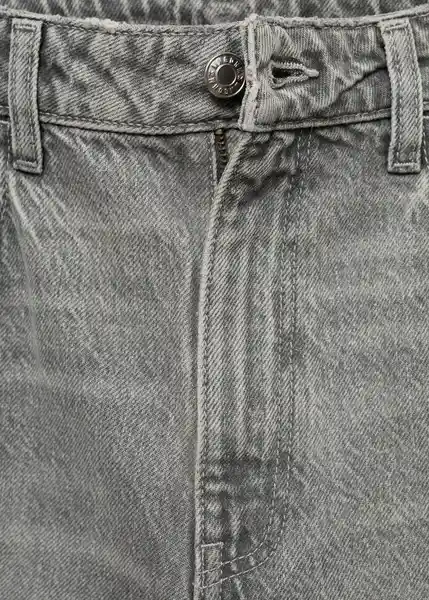 Jean Mom2000 Tejano Gris Talla 36 Mujer Mango