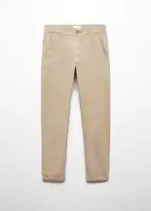 Pantalón Chinob Beige Talla 18 Teen Niños Mango