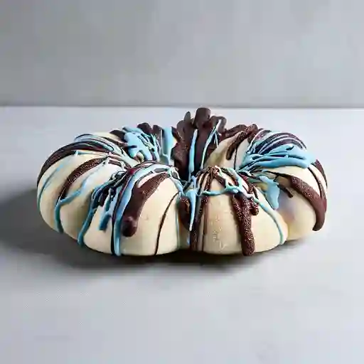 Torta Helada Flor Chocolate Blanco Azul