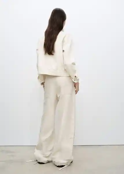 Chaqueta Cazadora Mara Offwhite Talla S Mujer Mango