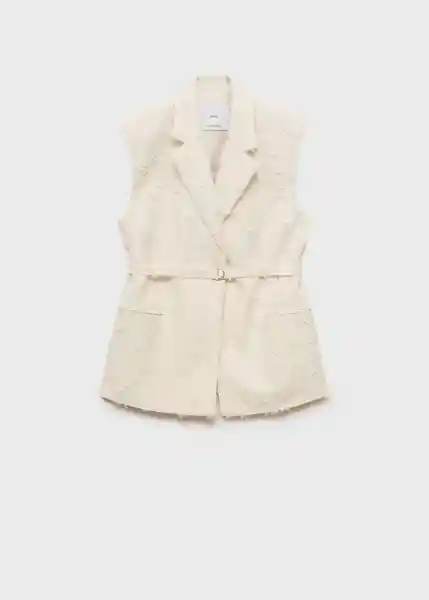 Chaleco Floc Offwhite Talla XS Mujer Mango