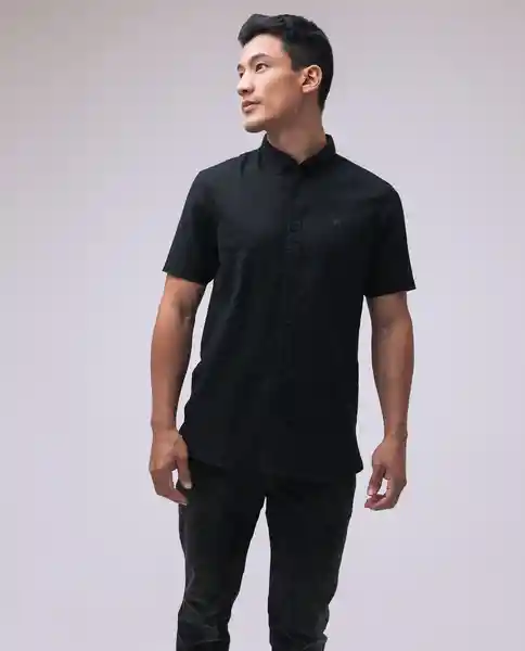  Camisa Hombre Negro Talla L 810D000 AMERICANINO 