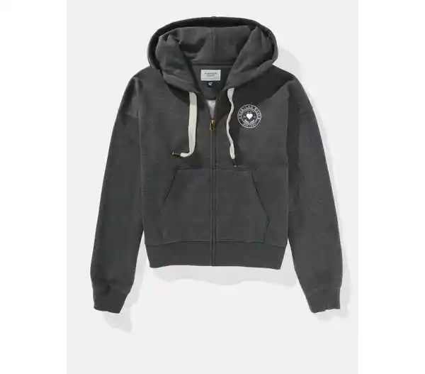 Buzo Mujer Gris Talla Small American Eagle
