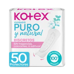 Protectores Diarios Kotex Puro y Natural 50 Und