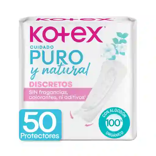 Protectores Diarios Kotex Puro y Natural 50 Und