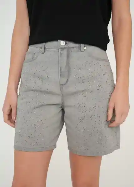 Short Avril Mujer Gris Ceniza Talla 4 459g301 Naf Naf